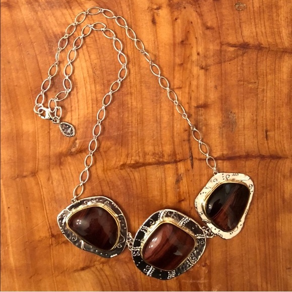 Stunning Silpada Sterling Silver and Tiger’s Eye Necklace N3346 - Picture 6 of 9